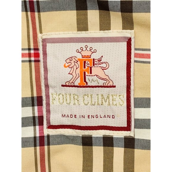 Vintage Four Climes Barracuda Burberry Style Over Coat size 42 Regular - Picture 4 of 9